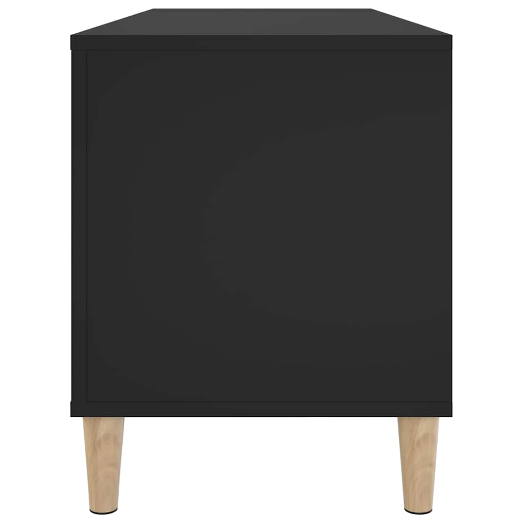 Mueble para discos madera contrachapada negro 100x38x48 cm