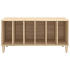Mueble discos madera contrachapada roble Sonoma 100x38x48 cm