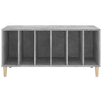Mueble discos madera contrachapada gris hormigón 100x38x48 cm