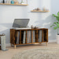 Smoked oak plywood record cabinet 100x38x48 cm