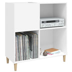 Mueble para discos madera contrachapada blanco 84,5x38x89 cm