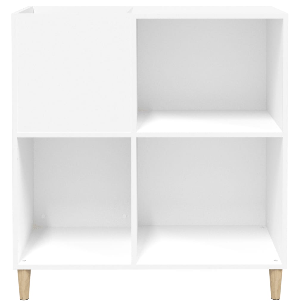 Mueble para discos madera contrachapada blanco 84,5x38x89 cm
