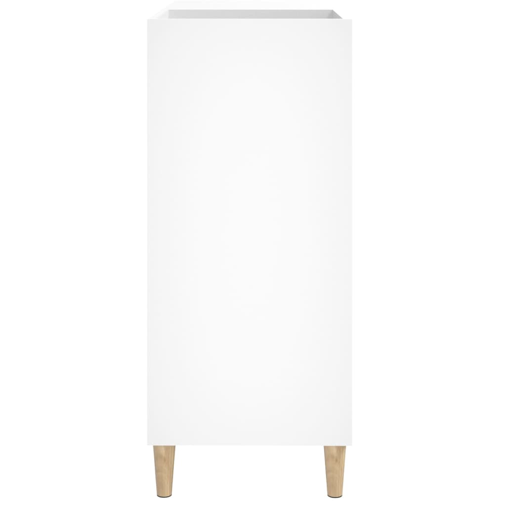 Mueble para discos madera contrachapada blanco 84,5x38x89 cm