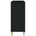 Mueble para discos madera contrachapada negro 84,5x38x89 cm