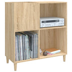 Mueble discos madera contrachapada roble Sonoma 84,5x38x89 cm