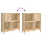 Mueble discos madera contrachapada roble Sonoma 84,5x38x89 cm