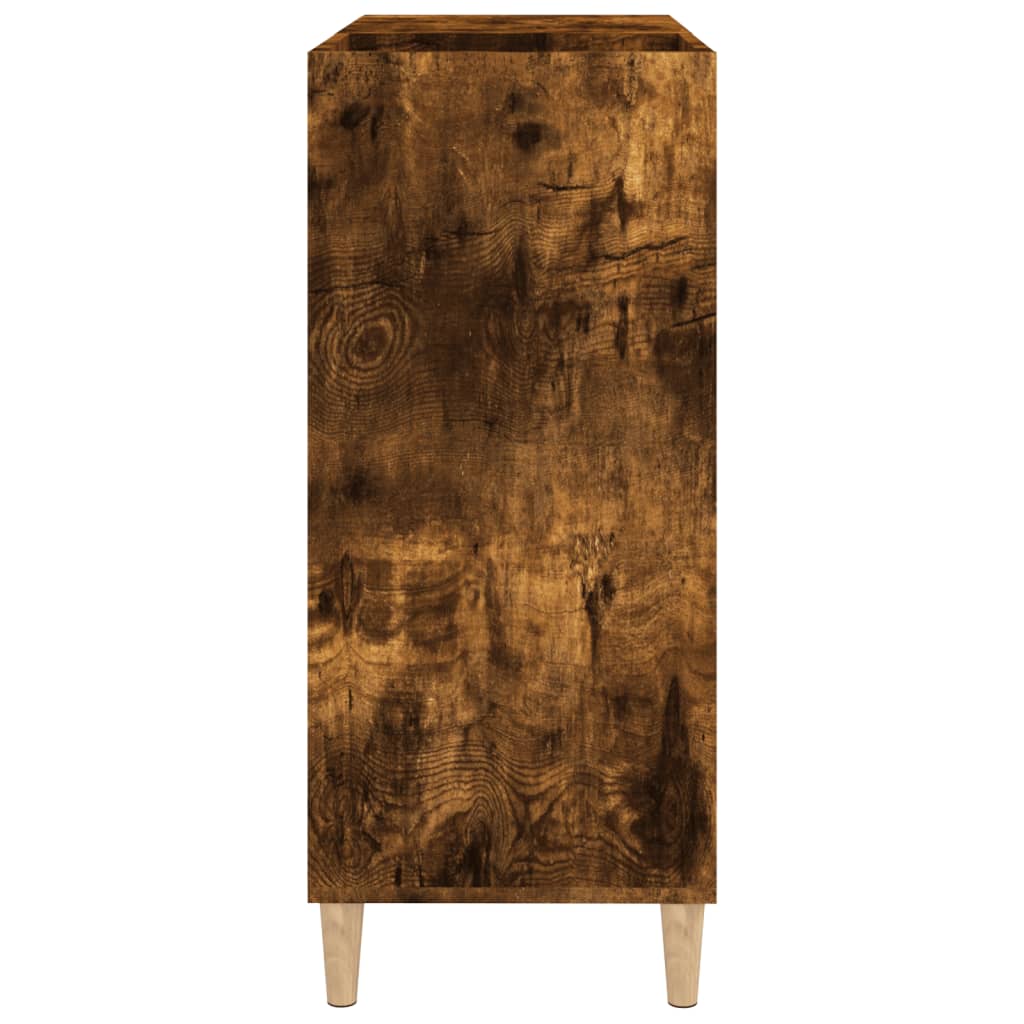 Mueble discos madera contrachapada roble ahumado 84,5x38x89 cm