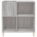 Mueble discos madera contrachapada gris Sonoma 84,5x38x89 cm