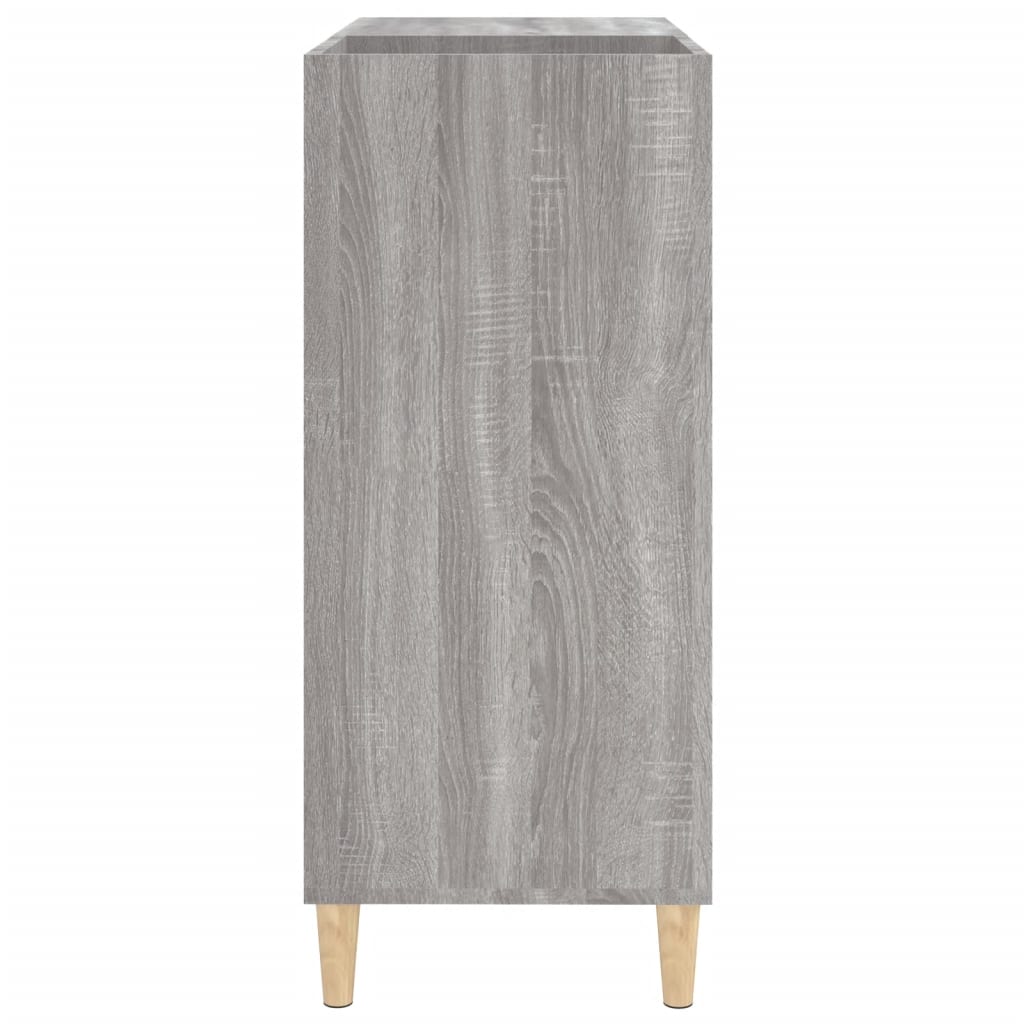 Mueble discos madera contrachapada gris Sonoma 84,5x38x89 cm