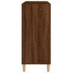 Mueble discos madera contrachapada roble marrón 84,5x38x89 cm