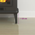 Placa de vidrio para chimenea Transparente 80 x 50 cm Cristal