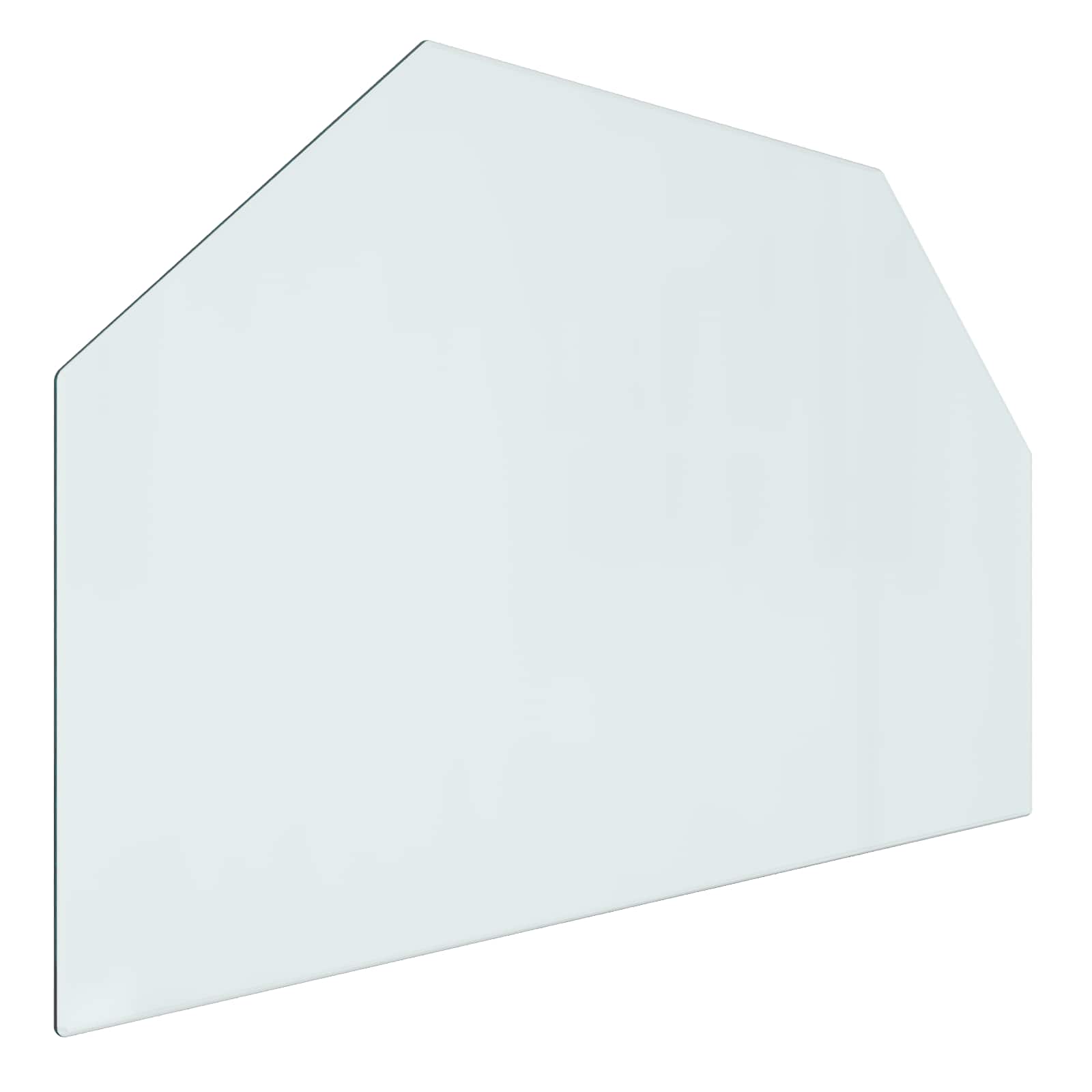 Placa de vidrio para chimenea Transparente 80 x 50 cm Cristal