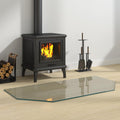 Placa de vidrio para chimenea Transparente 100 x 50 cm Cristal