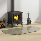 Placa de vidrio para chimenea Transparente 100 x 50 cm Cristal