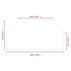 Placa de vidrio para chimenea Transparente 100 x 50 cm Cristal