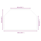 Placa de vidrio para chimenea Transparente 100 x 60 cm Cristal