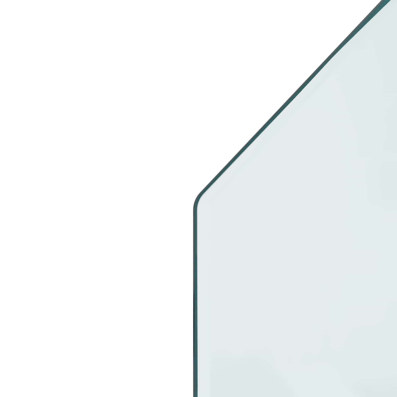 Placa de vidrio para chimenea Transparente 120 x 60 cm Cristal