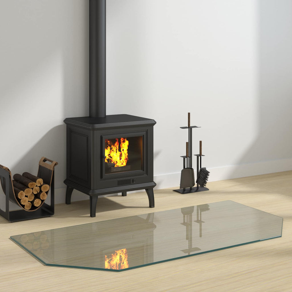 Placa de vidrio para chimenea Transparente 120 x 60 cm Cristal