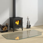 Placa de vidrio para chimenea Transparente 120 x 60 cm Cristal