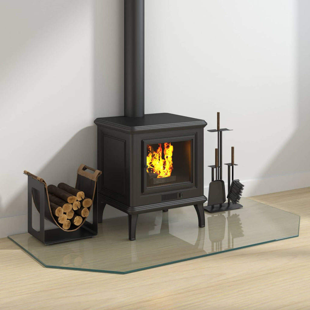 Placa de vidrio para chimenea Transparente 120 x 60 cm Cristal