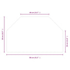 Placa de vidrio para chimenea Transparente 80 x 50 cm Cristal