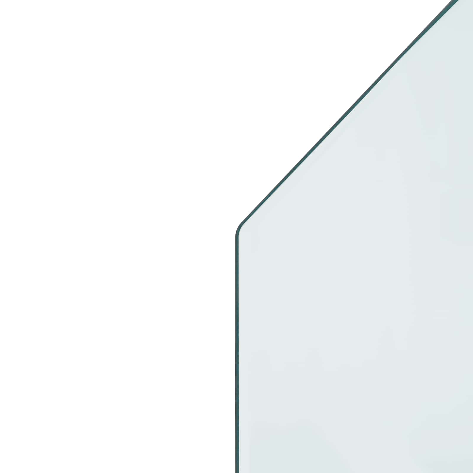 Placa de vidrio para chimenea Transparente 80 x 60 cm Cristal