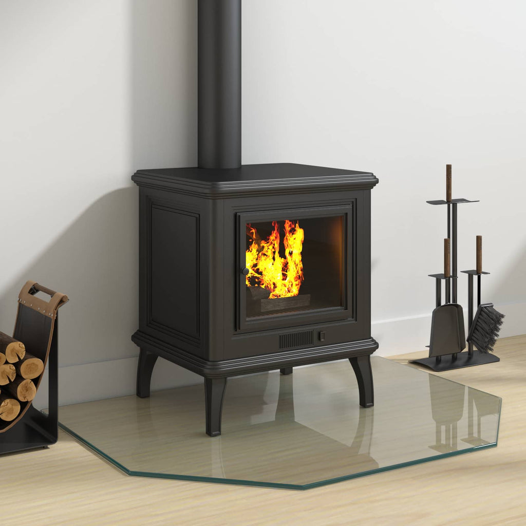 Placa de vidrio para chimenea Transparente 80 x 60 cm Cristal