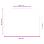 Placa de vidrio para chimenea Transparente 80 x 60 cm Cristal