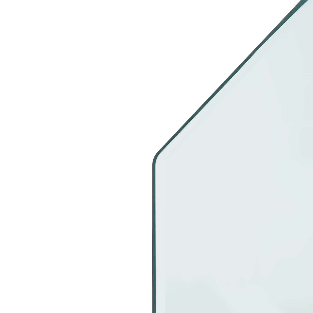 Placa de vidrio para chimenea Transparente 120 x 60 cm Cristal