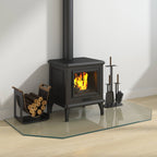 Placa de vidrio para chimenea Transparente 120 x 60 cm Cristal