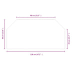 Placa de vidrio para chimenea Transparente 120 x 60 cm Cristal