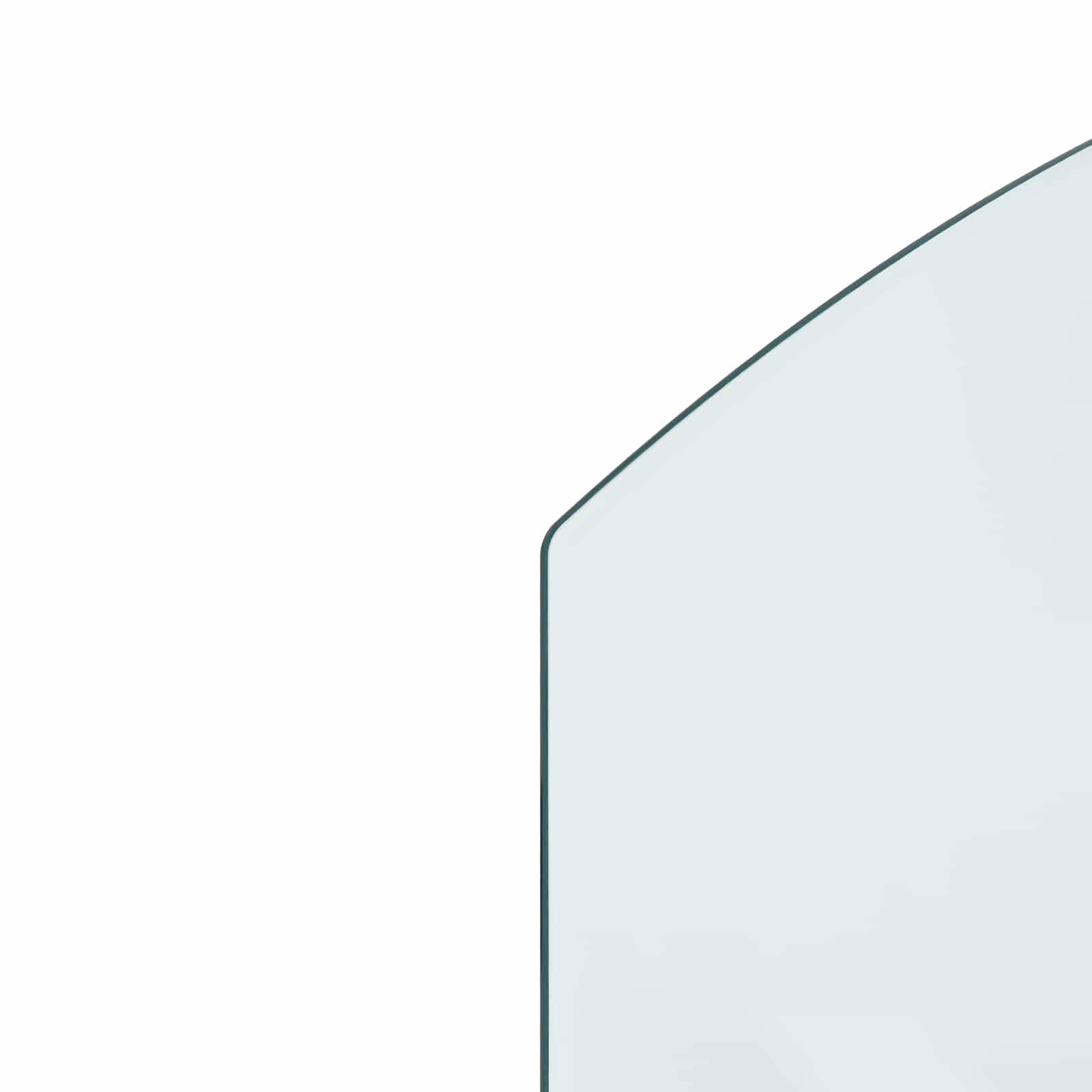 Placa de vidrio para chimenea Transparente 80 x 50 cm Cristal