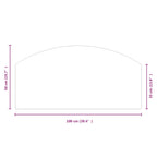 Placa de vidrio para chimenea Transparente 100 x 50 cm Cristal