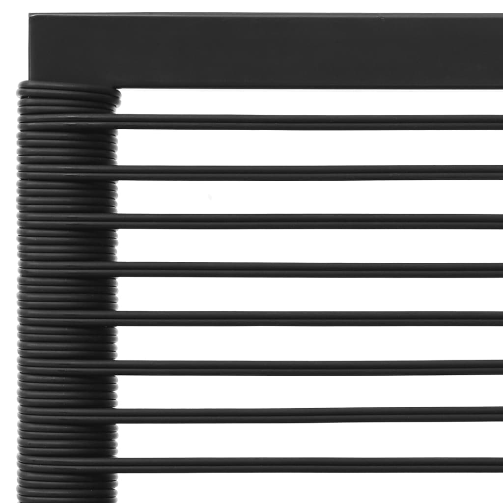 Juego de muebles de jardín 5 pzas ratán sintético negro y gris