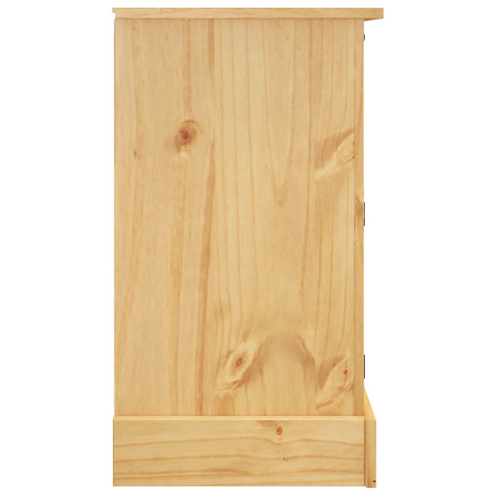 Aparador "Corona" marrón 112x44x78 cm madera maciza de pino mexicano