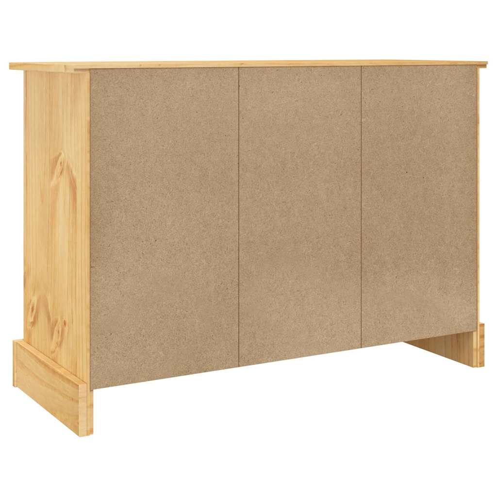 Aparador "Corona" marrón 112x44x78 cm madera maciza de pino mexicano
