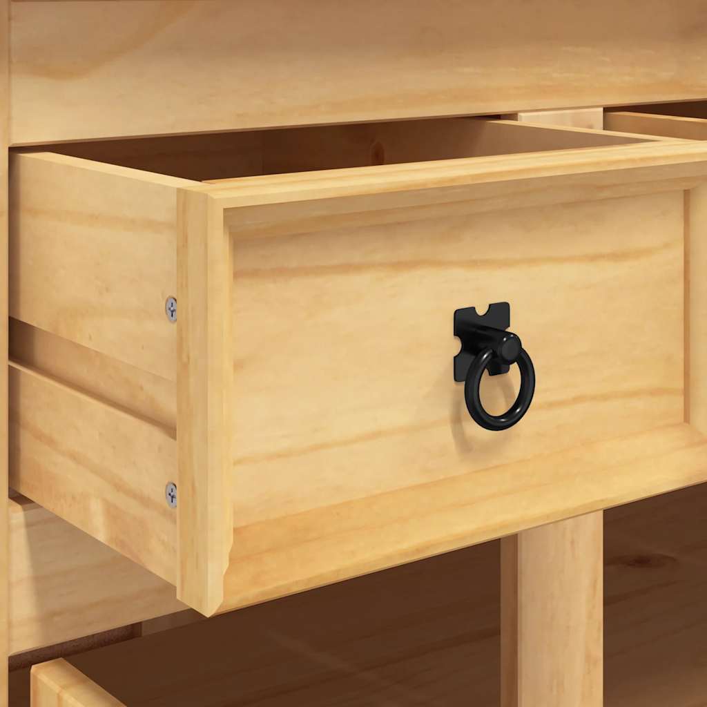 Aparador "Corona" marrón 112x44x78 cm madera maciza de pino mexicano