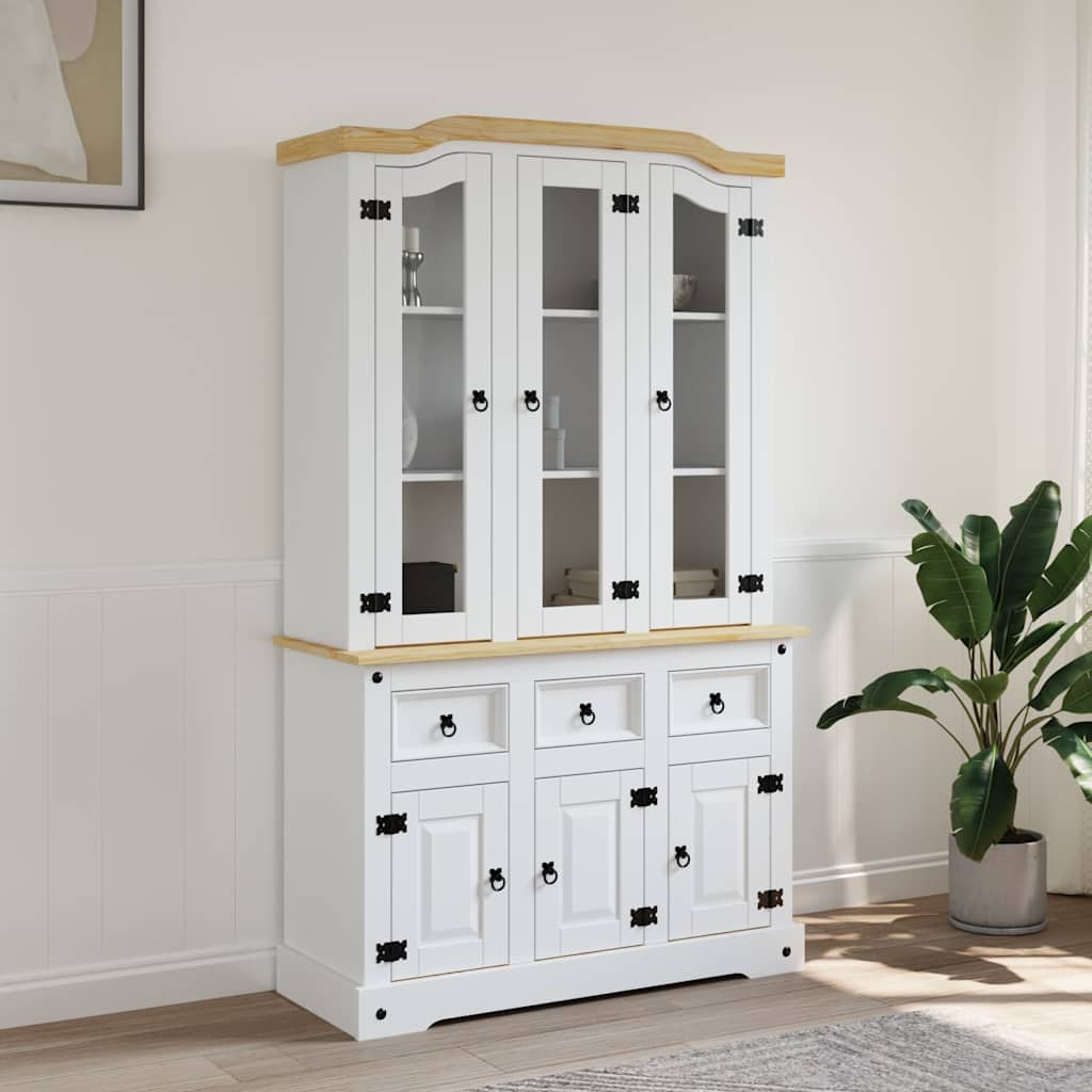 Aparador Corona madera maciza de pino 74x38x170 cm