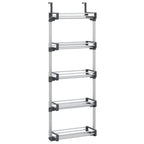 Organizador de puerta con 5 estantes aluminio 52x20x135 cm