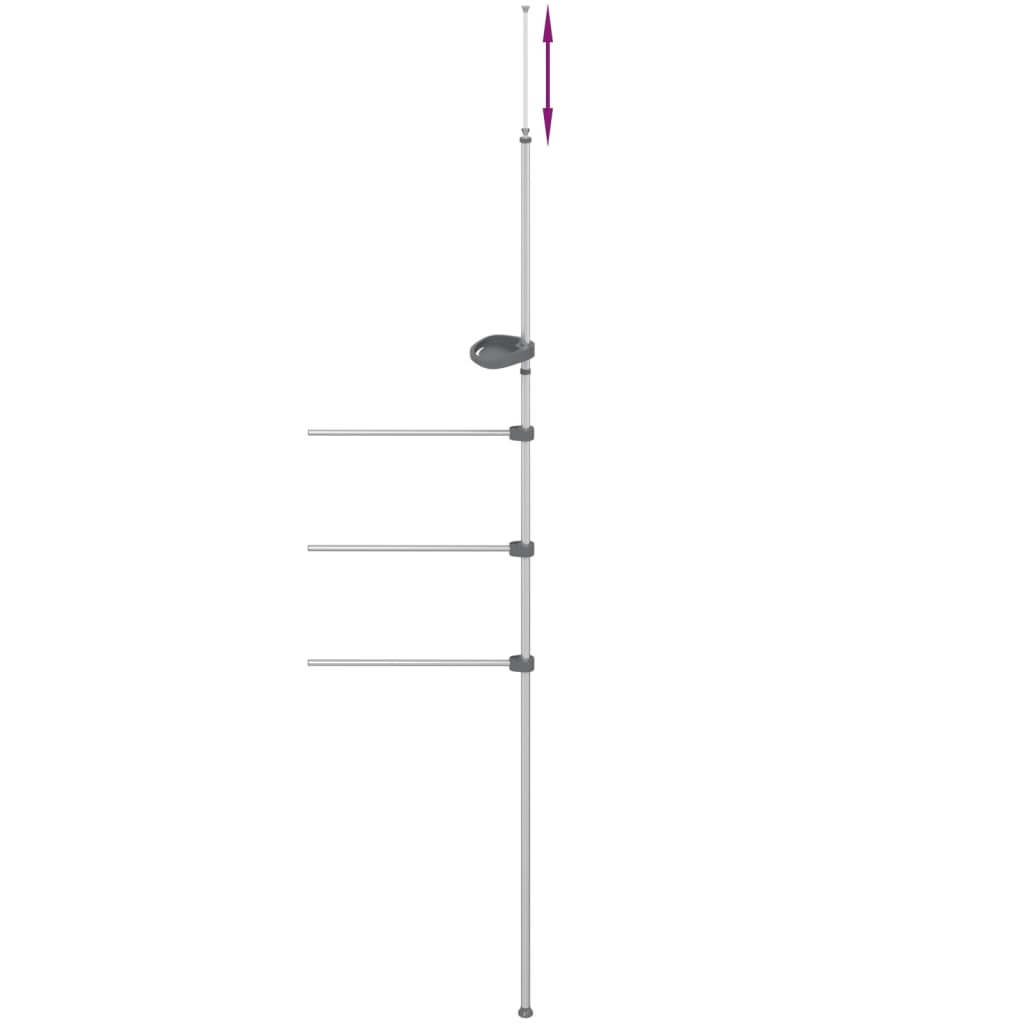 Toallero de aluminio 47x280 cm