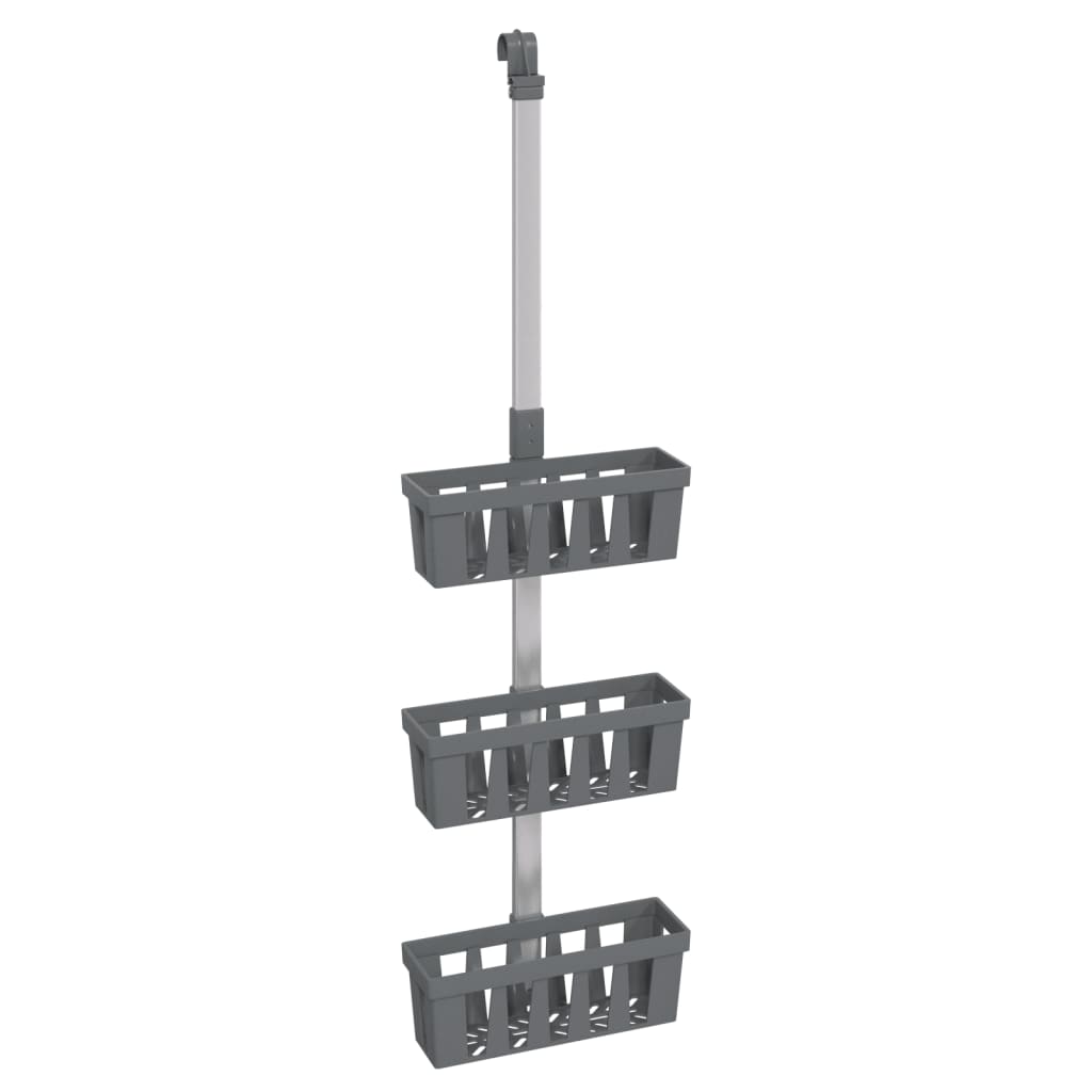 Estante colgante de ducha aluminio 30x15x(67-105) cm