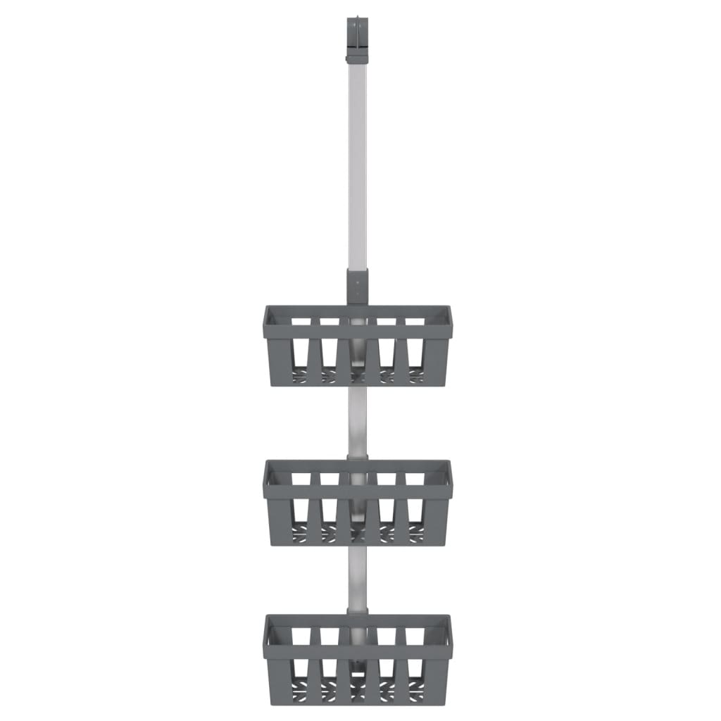 Estante colgante de ducha aluminio 30x15x(67-105) cm