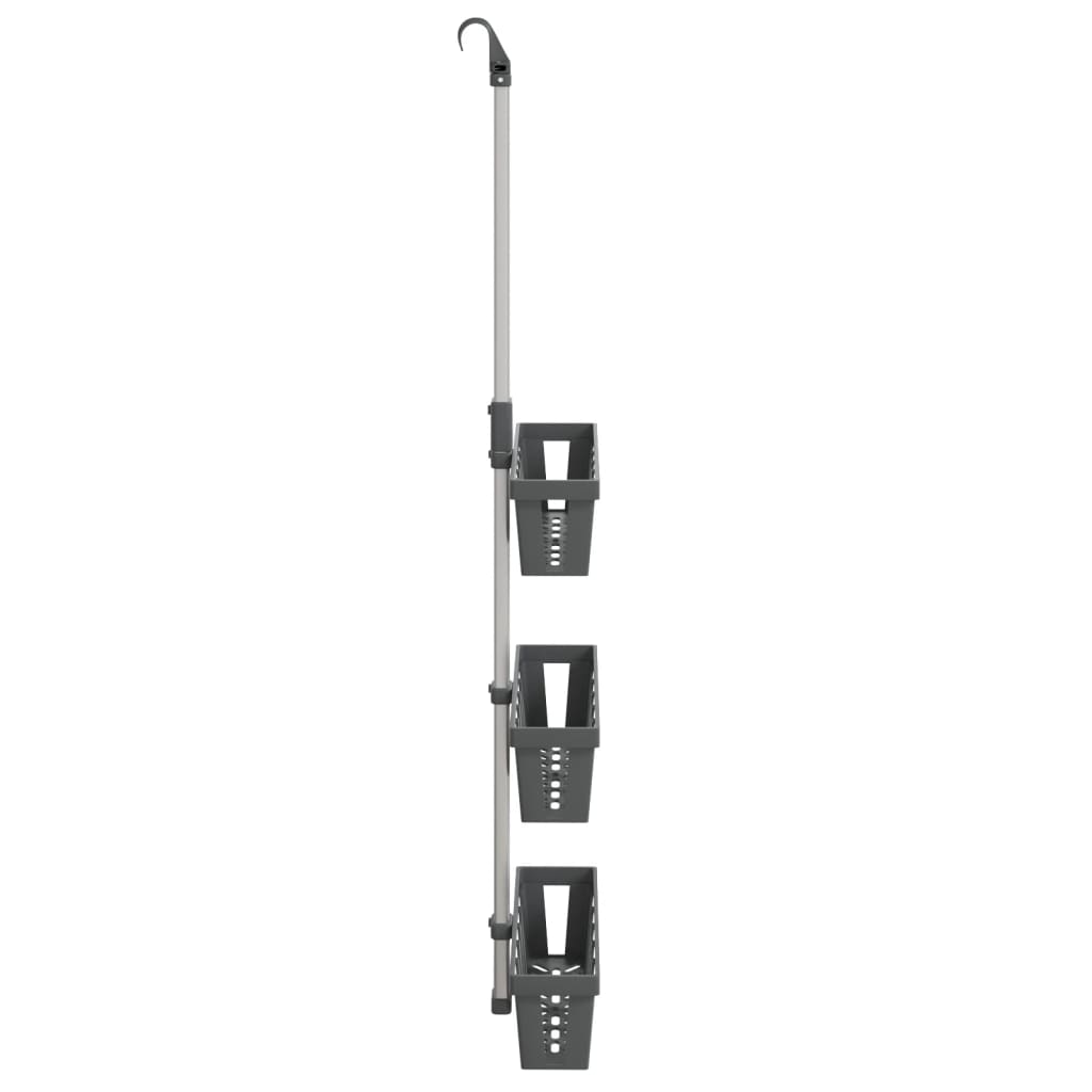 Estante colgante de ducha aluminio 30x15x(67-105) cm