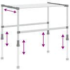 Tendedero de ropa aluminio 83x(50-55)x(40-85) cm
