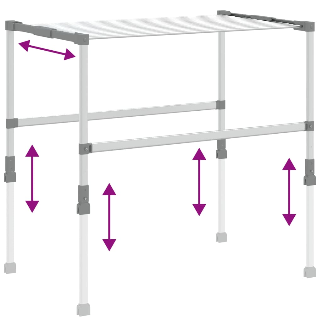Tendedero de ropa aluminio 83x(50-55)x(40-85) cm