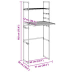 Estantería para lavadora aluminio 77x52x192 cm