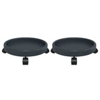Soporte para plantas con ruedas 2 uds gris diámetro 34 cm 35 kg