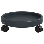 Soporte para plantas con ruedas 2 uds gris diámetro 34 cm 35 kg