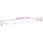 Rieles de cortina 2 uds aluminio blanco y plateado 40-60 cm