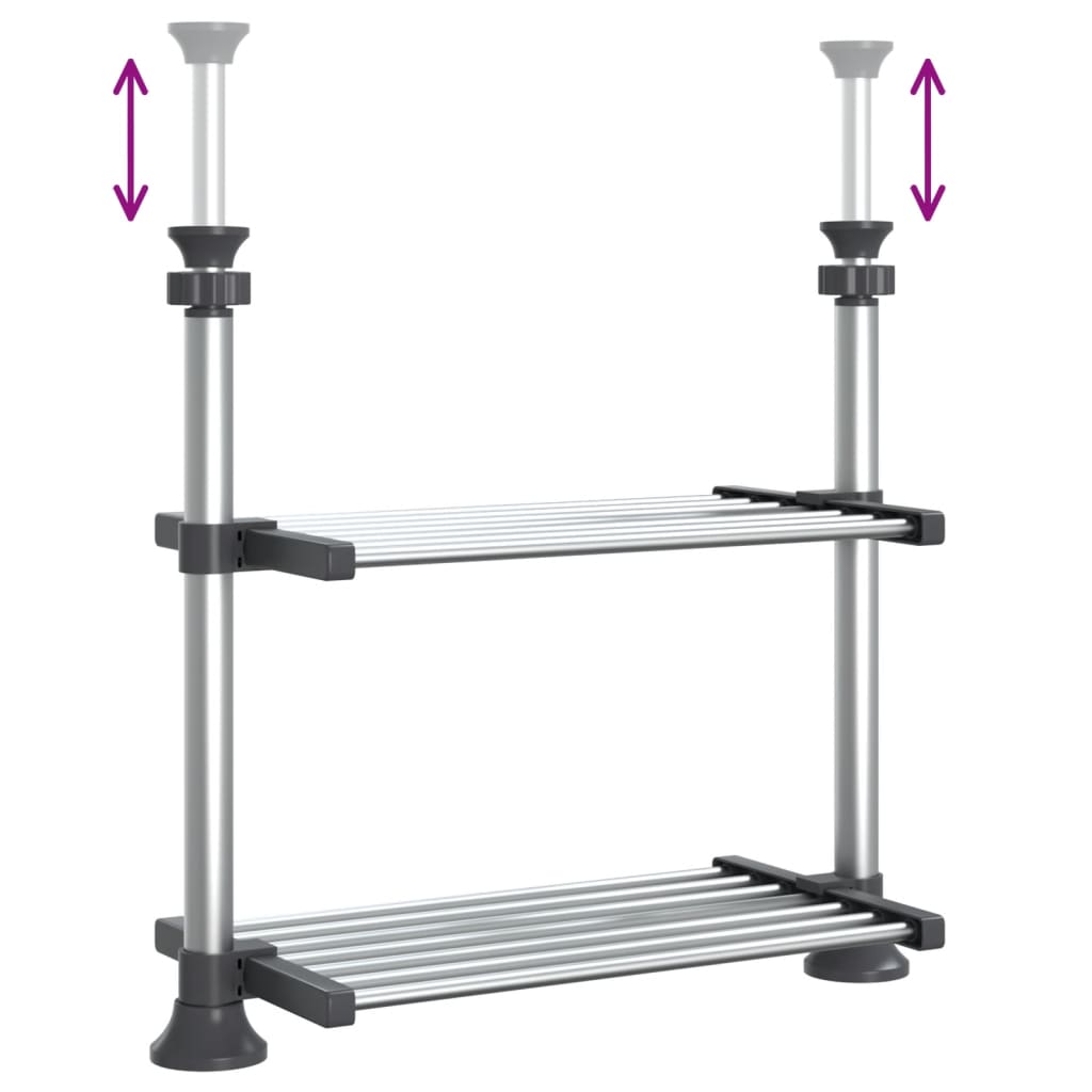 Estantería de cocina aluminio 50x25x(50-70) cm